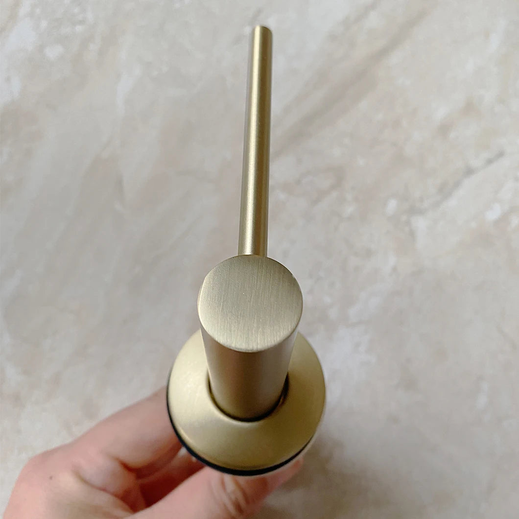 Slim Metal Head Liquid Soap Dispenser Kitchen Sink Bathroom Under Counter Lotion Holder Pump Dish Wash Detergent Silicone Tube