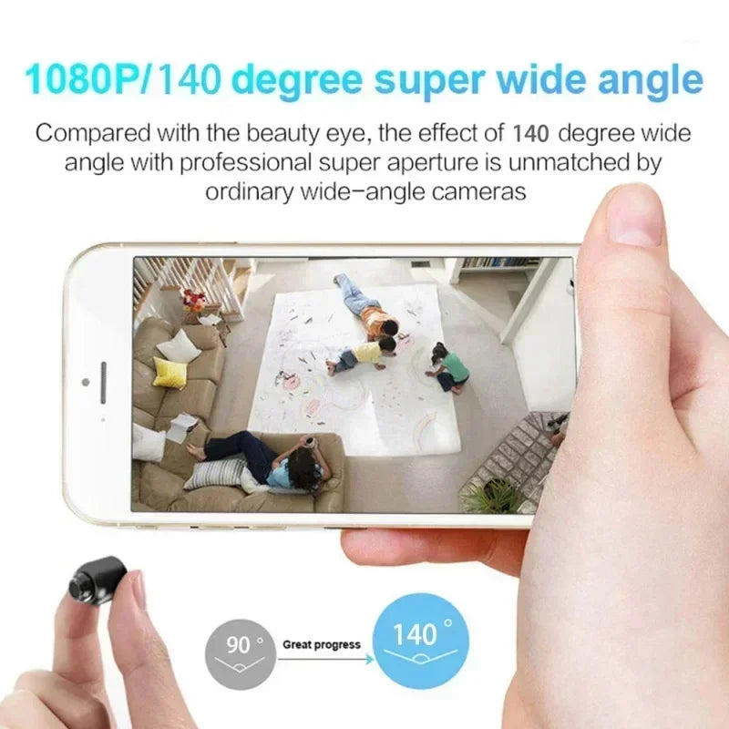 Night Vision Motion Detect Camcorder Mini 4K Camera Wireless Surveillance Security Video Cam Monitor Smart Safe Home No Memory C
