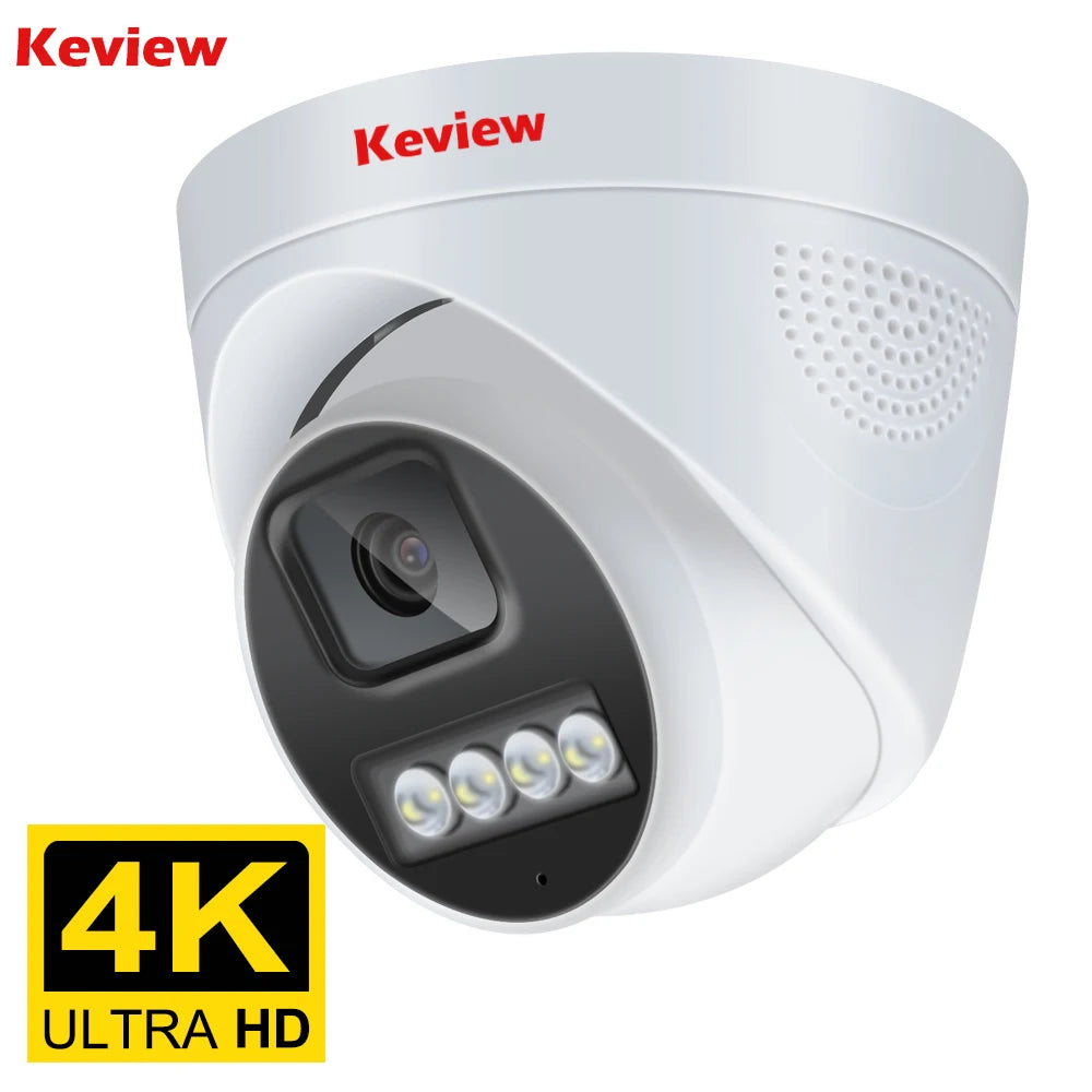 4K 8MP POE IP Camera Audio H.265 Onvif Wide Angle 2.8mm AI Color Night Vision Home CCTV Video Surveillance Security