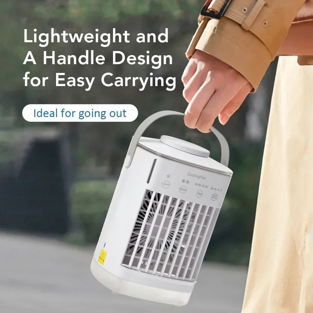 Desktop Air Conditioner Fan Small Air Cooling Machine Small Air Conditioner Household Water Cooling Summer Dormitory Artifac Car