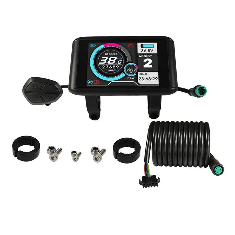 Electric Bike 30A Brushless Controller with SM Plug for 1000W Motor with LCD Display Panel S800 S830 E-scooter Meter Control UKC