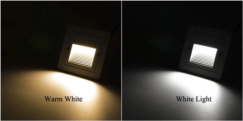 Outdoor Led Stair&Step Light 3W Waterproof Recessed Wall Corner Lamp For Home Landscape Pathway Stairway Garden Yard Footlight