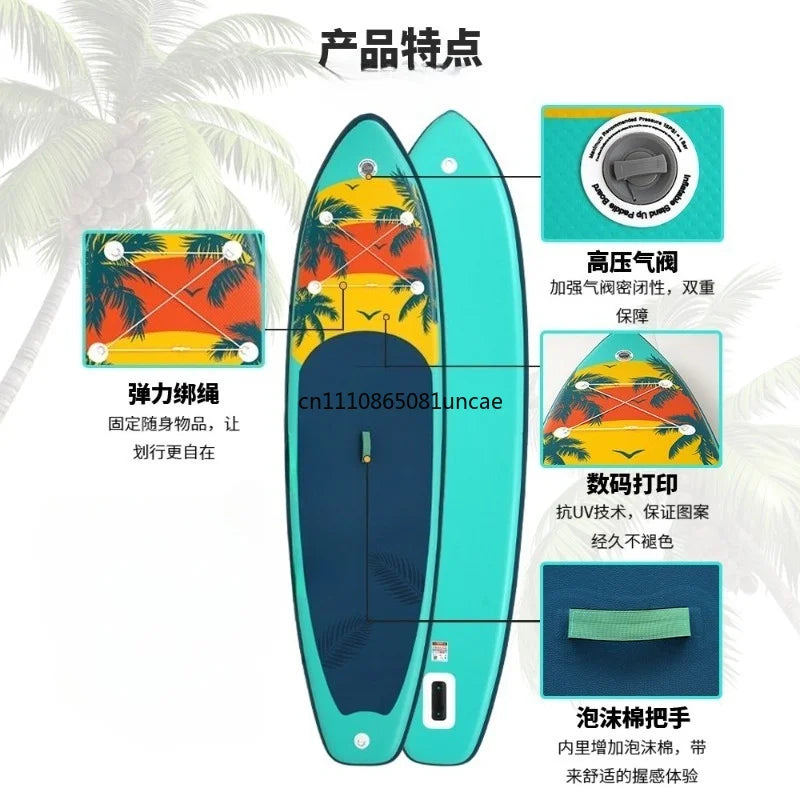 Inflatable Stand Up Paddle Board SUP Beginner Water Surfing Skid Board Outdoor Water Sports Equipment