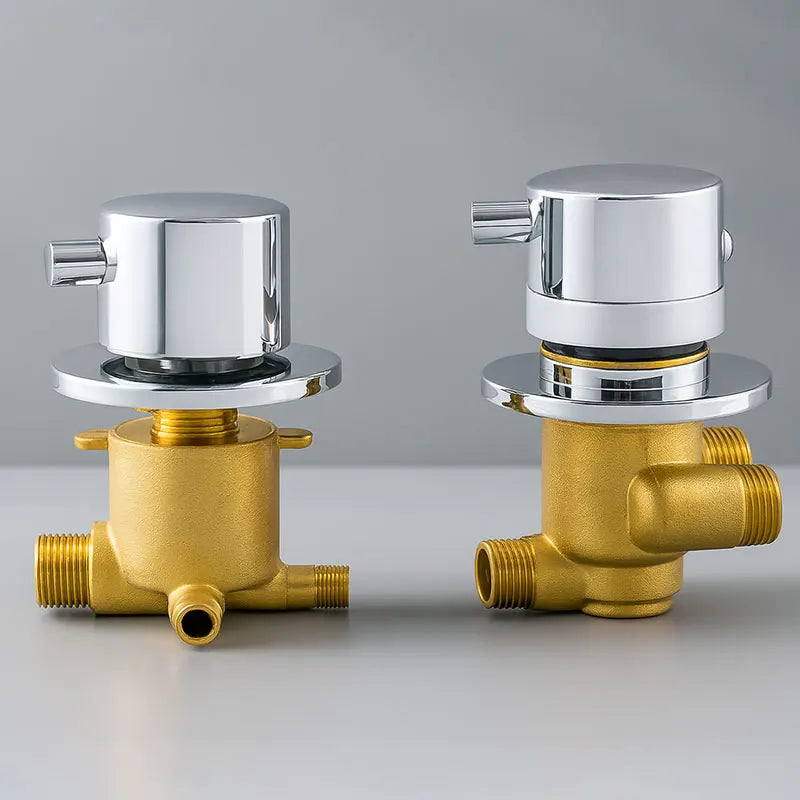 Thermostatic Brass Shower Faucet Valve 2/3/4/5 Way Diverter Mixer Control for Steam Room Shower Column Panel Bathroom Accessoris