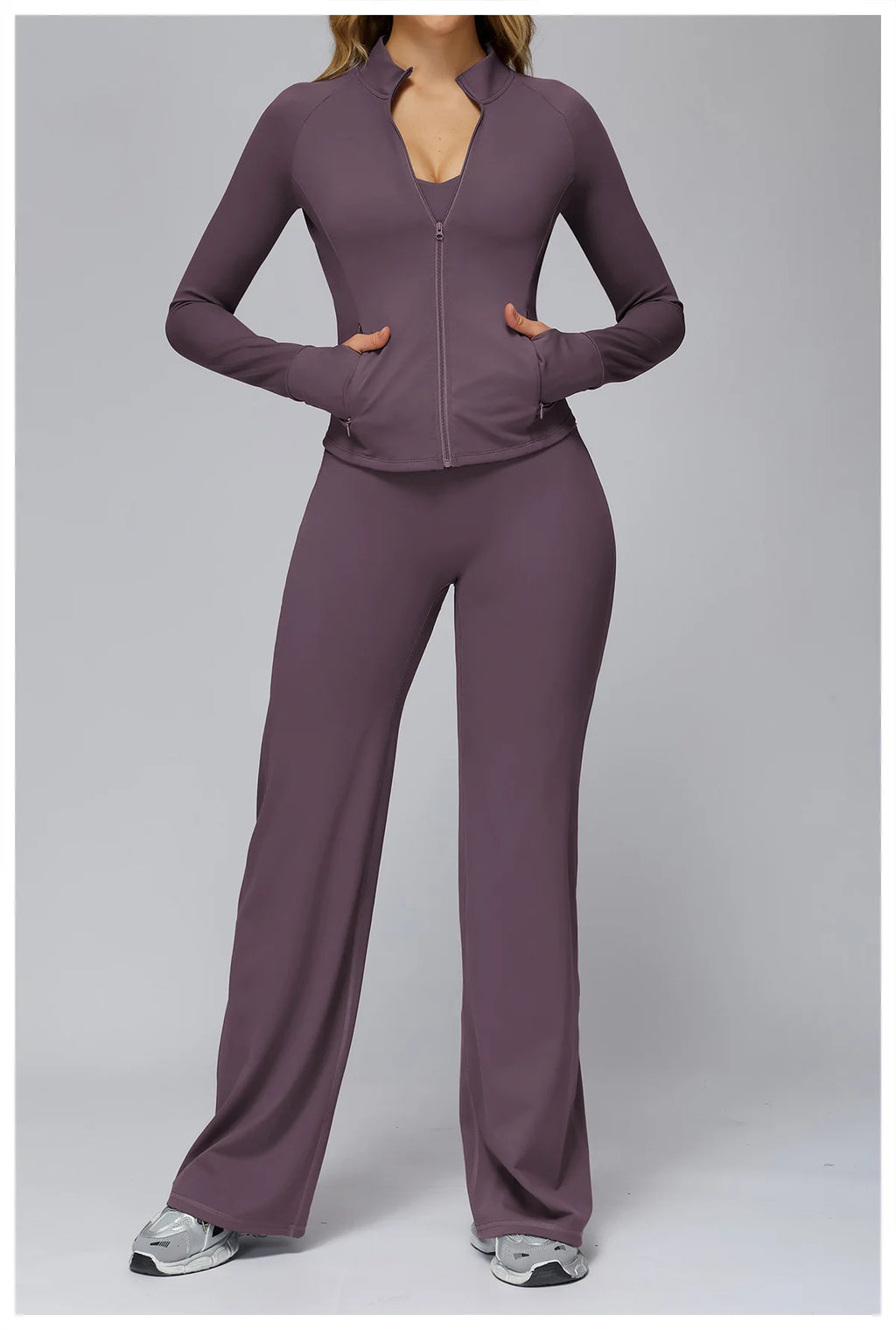 Women's Sports Yoga Pants High Waisted Straight Flared Trousers Running Fitness Sport Trousers Female Gym Casual Sports Pants