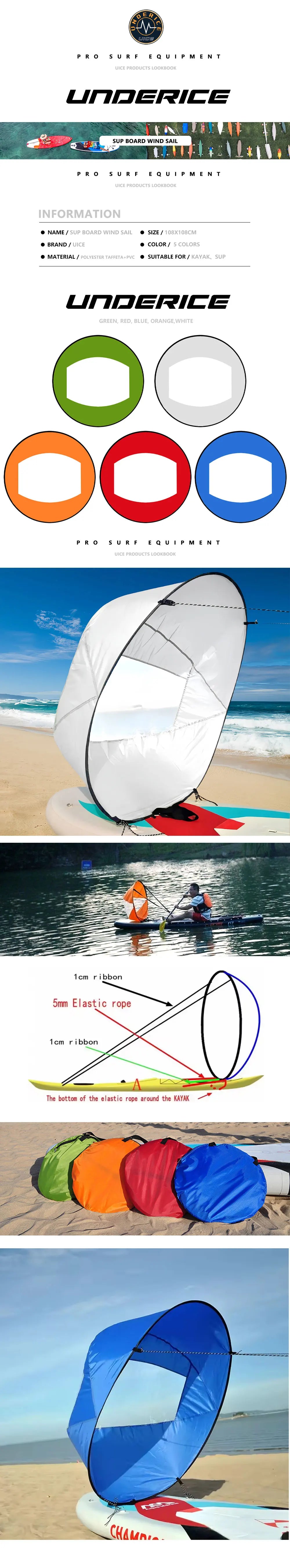 Kayak SUP Board Wind Sail 42Inch Paddleboard Accessory SUP Accessories Surfboard Surf Water Sports Boat Accessories