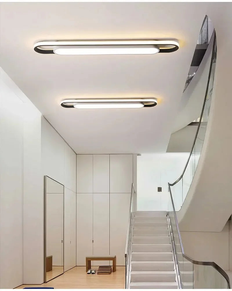 Simple Rectangular LED Ceiling Light for Living Room, Modern Light, Long Strip, Creative Balcony Light, Hot Sale
