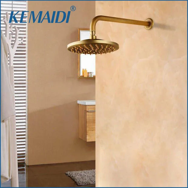 KEMAIDI Antique Brass/Black Bathtub Basin Shower Mixer Tap  Bathroom Sink Mixer Tap Faucet 3 Pcs Shower Faucet Dual Handle Mixer
