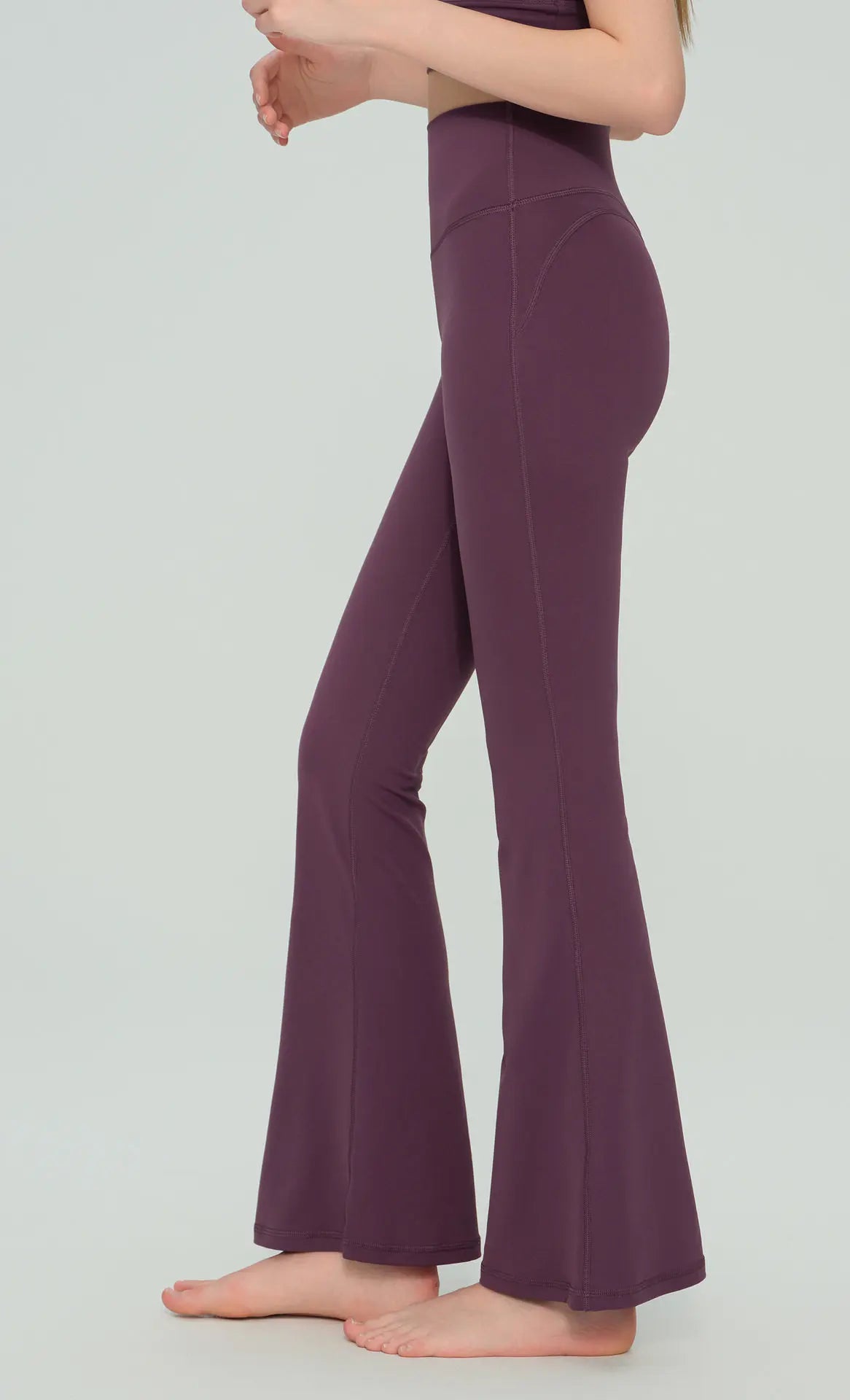 Women's High Waisted Yoga Flared Pants High Elasticity Tight Seamless Breathable Quick-Drying Running Casual Outdoor Sport Pants