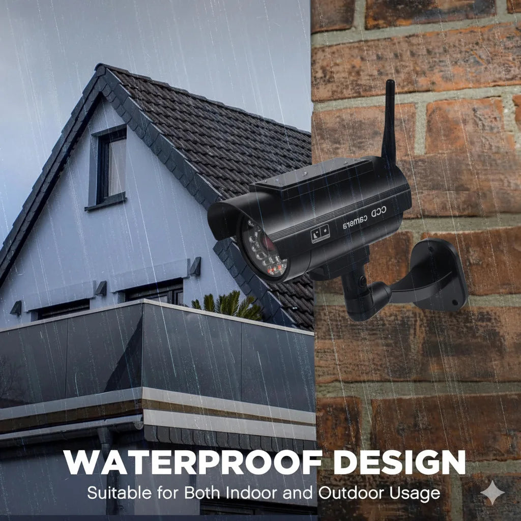 Mini Solar Powered Waterproof Fake Camera With Antena Dummy CCD Security Camera Home Yard Office Security System Scare Theft