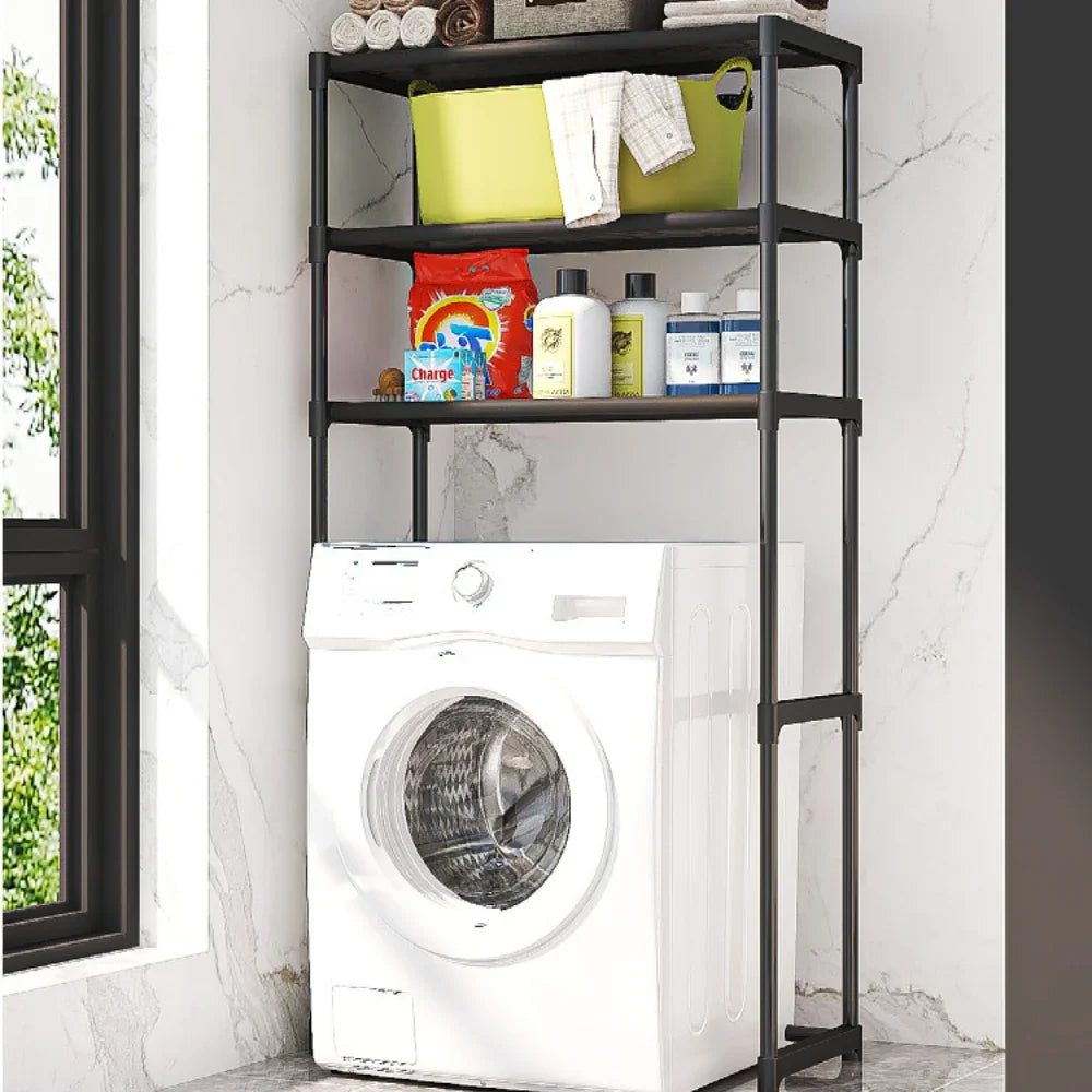 Washing Machine Shelf Multilayer Perforation-Free Shelf Space-saving Above The Toilet Toilet Storage Racks Floor Standing Holder