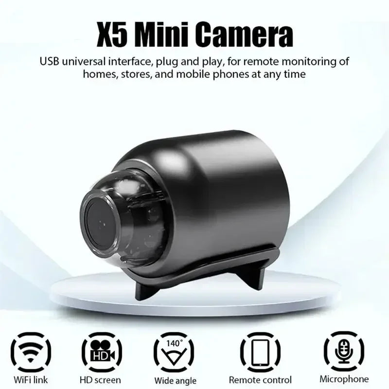 Night Vision Motion Detect Camcorder Mini 4K Camera Wireless Surveillance Security Video Cam Monitor Smart Safe Home No Memory C