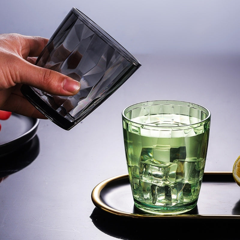 Unbreakable Acrylic Drinking Glasses Shatterproof Water Tumblers 210ml Reusable Champagne Fruit Juice Beer Cup for Bar