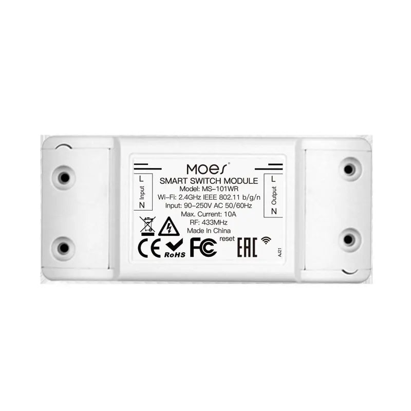 WIFI Tuya Smart Home Mini Circuit Breaker Wall Switch On/off APP Remote Control Timing Alexa Voice 16A 1Gang Switch Module
