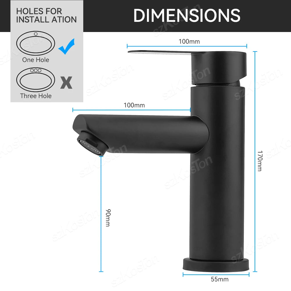 Kitchen Faucet Stainless Steel Hot and Cold Water Tap Washbasin Basin Faucets Bathroom Bathtub Accessories Set Sink Bath Mixer