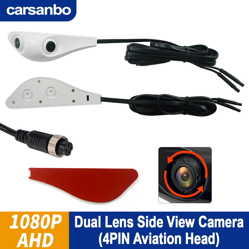 Carsanbo Motor Vehicle Dual Lens Camera Aviation Head Interface HD AHD1080P Camera Only Supports 1080 Monitor Use Car Camera