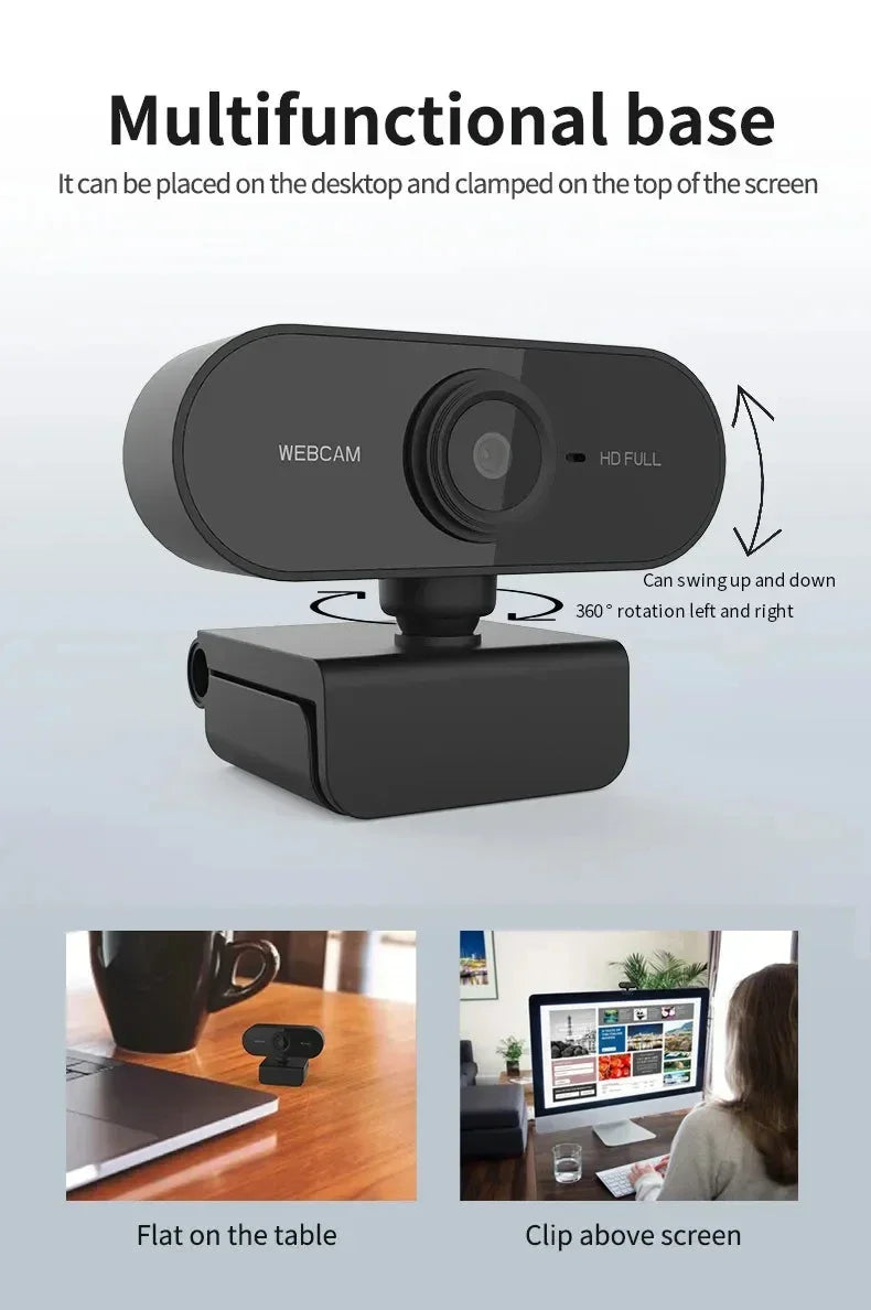 Camera 1080P HD Computer USB Camera With Built In Microphone For Work Tripod Network Web Camera