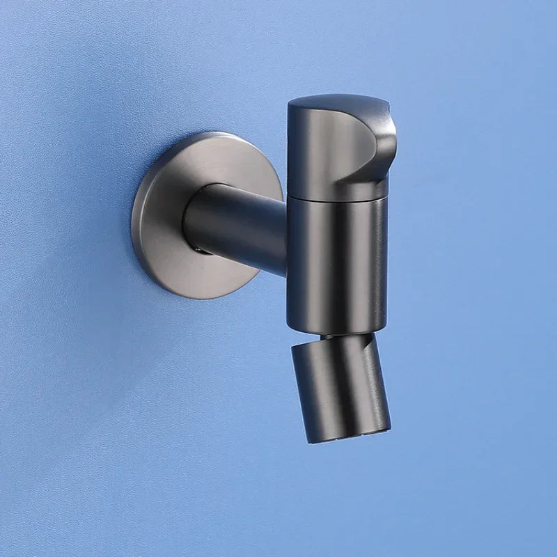 Free Swing Single Cold Faucet Wall Mounted Bathroom Hardware Mop Pool Water Tap with 1/2" Male Connection