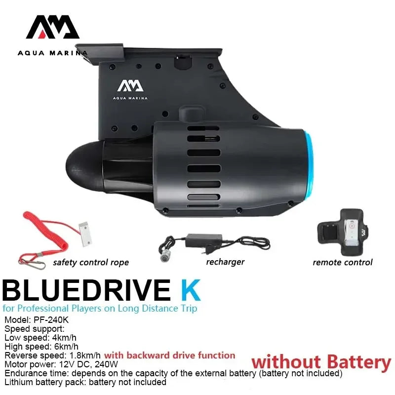Electric SUP Motor 12V 240W, Portable Paddle Board Fin Propulsion Engine with 8.8Ah Lithium Battery for Kayak Canoe Surfboard