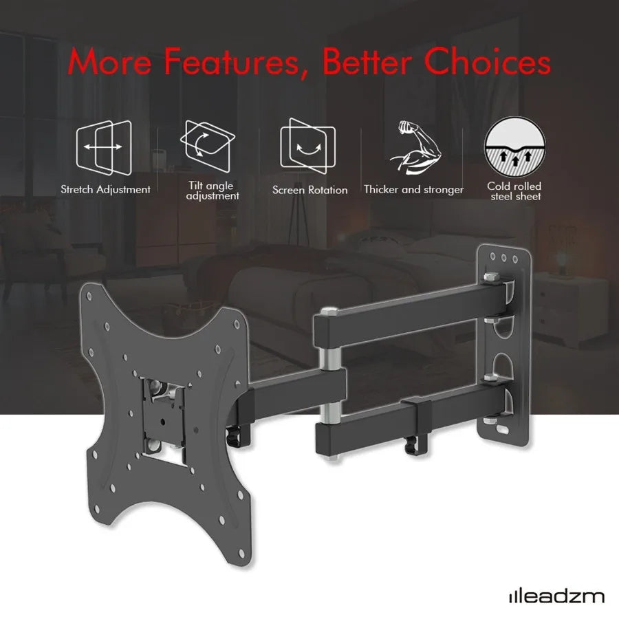 TV Monitor TV Mounts LCD LED Monitor Wall Mount Bracket Adjustable TV Screen Holder TV Frame Support For 17-42 Inches TV