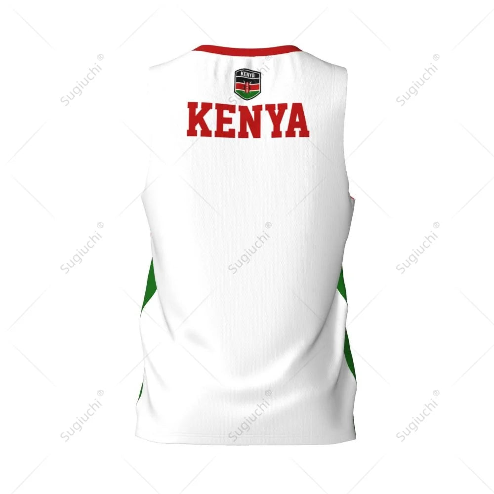 Kenya Flag Men Basketball Sports Running Fitness Multifunction Sleeveless tshirt Exclusive Custom Name Nunber