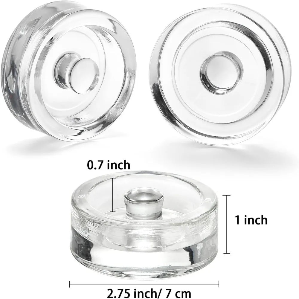 1pc Fermented Glass Weights Clear Sealed Heavy Fermenting Weights Kitchen Gadgets with Handle Wide Mouth Mason Jar Lid