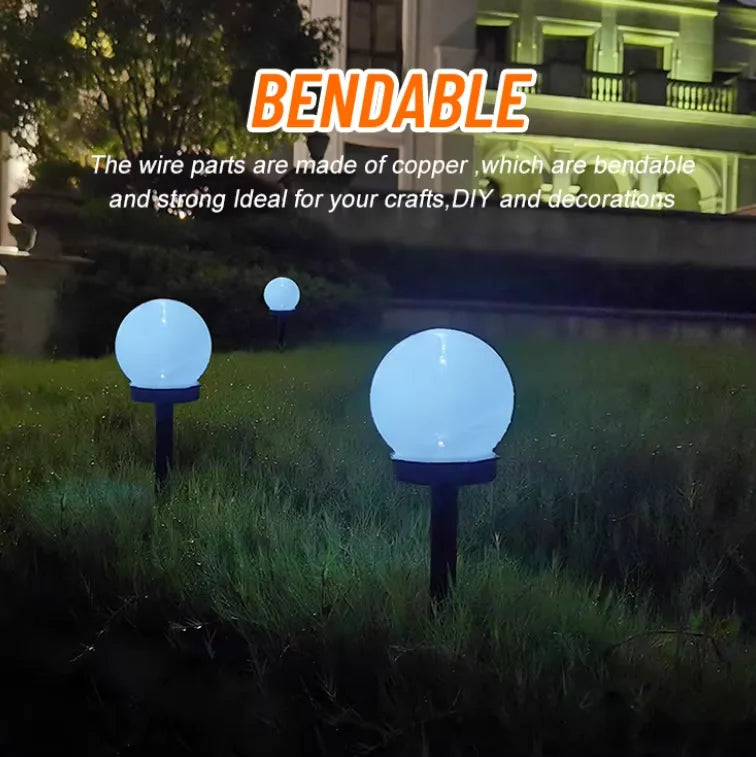 Modern Style Garden Solar Lawn Lights Outdoor Camping Landscape Urban Decorative LED Waterproof Circular Bulb Lamp Energy-saving