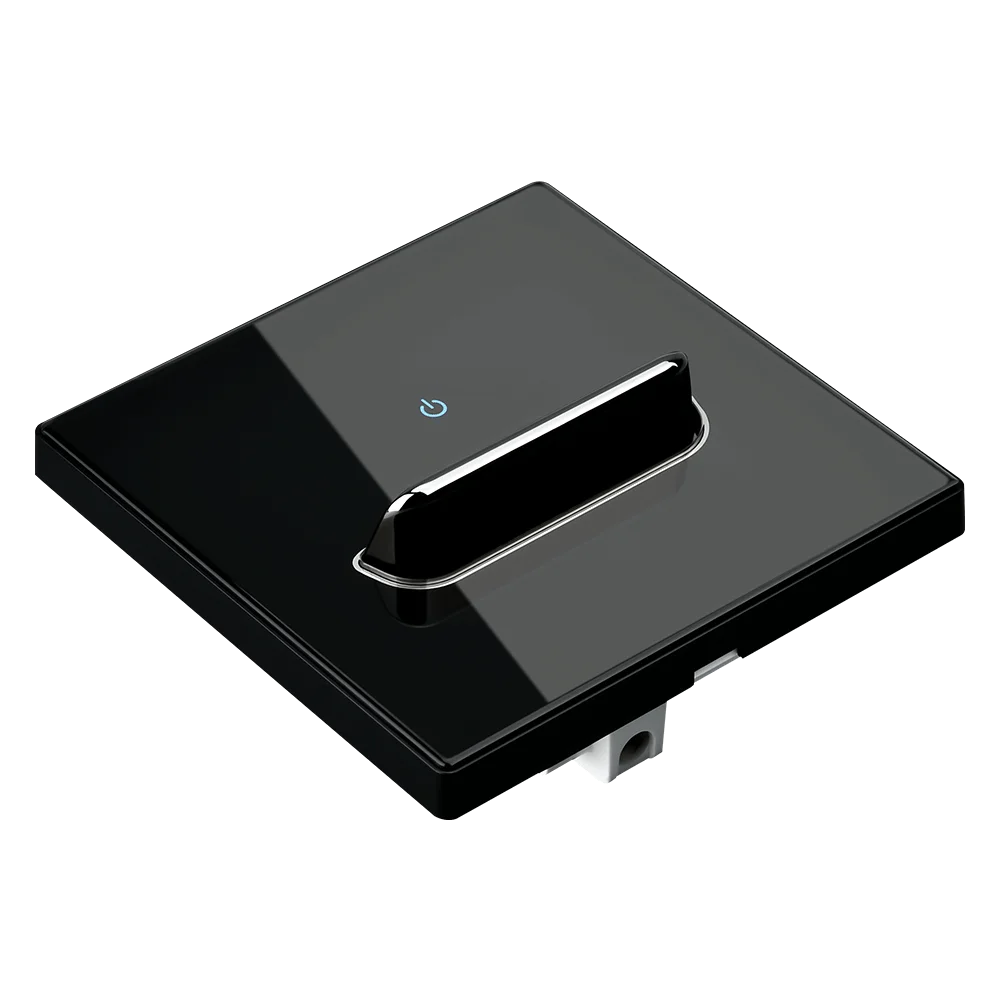 Black Tempered Glass Wall Switch Panel Led European 16a Socket Retro Toggle Light Switch Eu Uk Standard 2usb Socket 1Gang-4gang