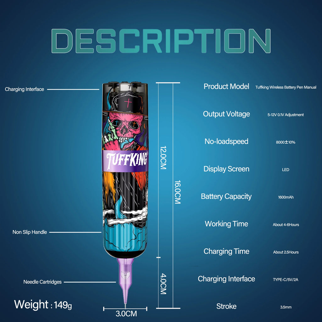 New polymer plastic shell power pen tattoo machine motor machine personalized pattern hot selling tattoo pen wholesale