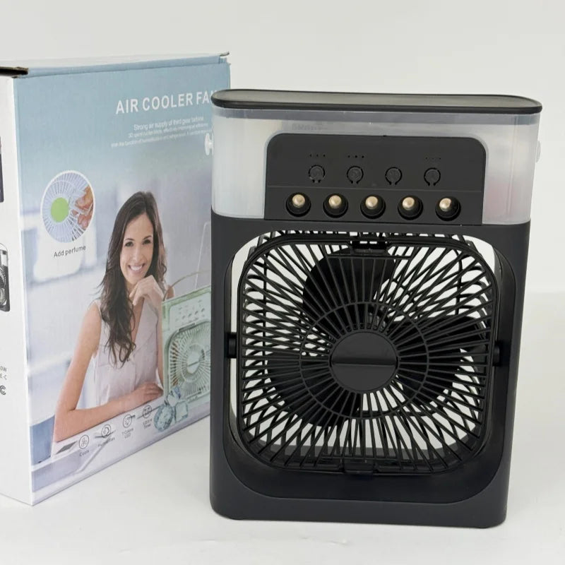 3 In 1 Fan AIr Conditioner Household Mini Air Cooler LED Night Light Portable Humidifier Air Adjustment Fan Office Home Fan