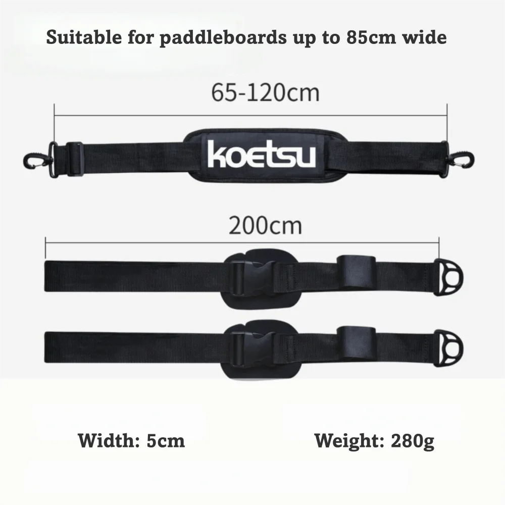 Portable SUP Carrying Strap Nylon Shoulder Sling Design Paddle Board Carrier Adjustable Length Durable Surf Paddle Board Carrier