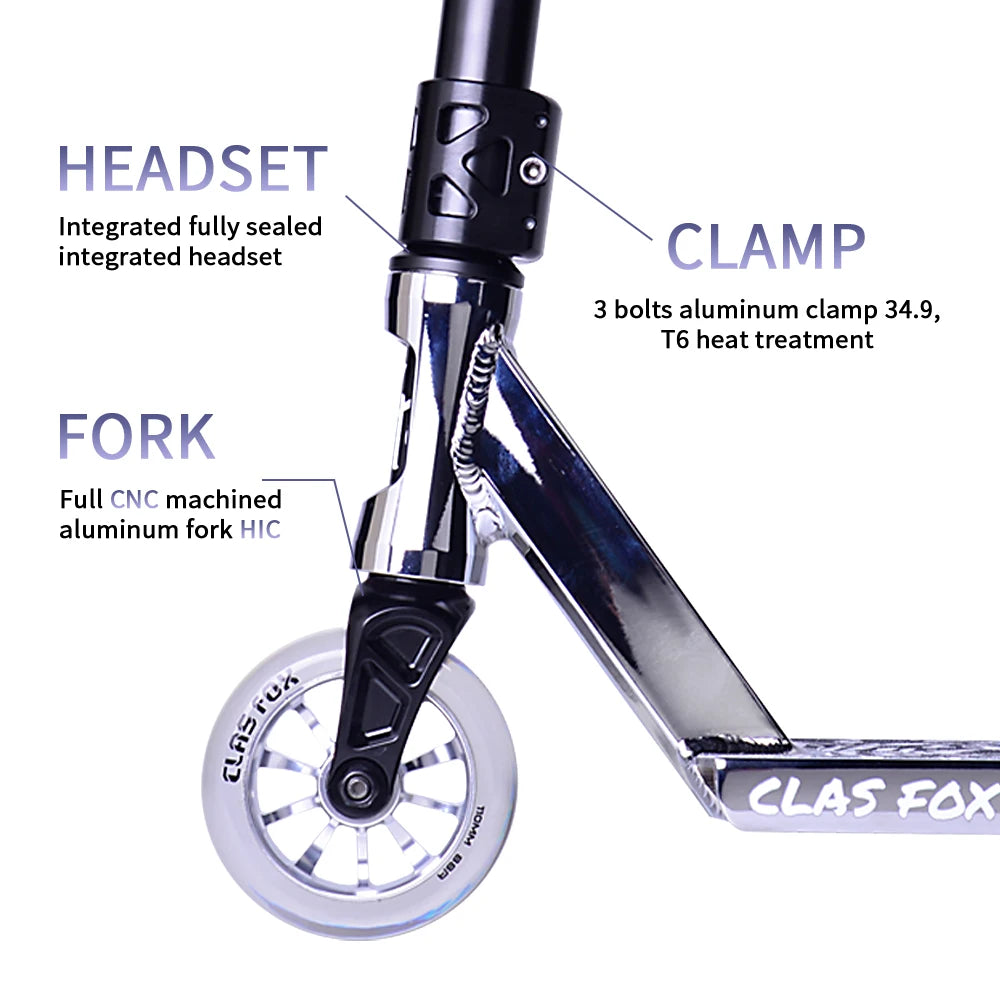 Hot Selling 110 Metal Core Wheel Stunt Scooter Pro Scooter Extreme Scooter Rainbow