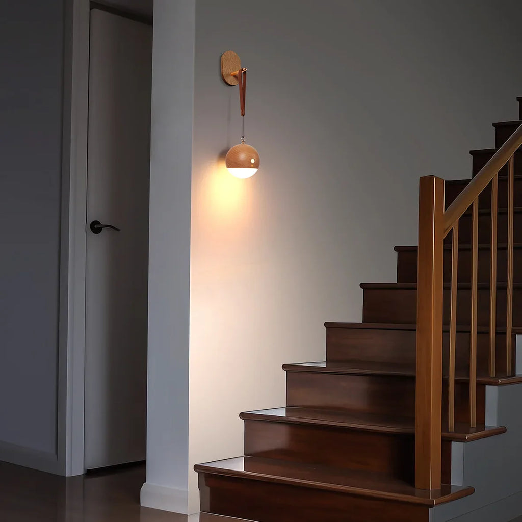 Smart Voice Control Light Portable Light USB Charging Wall Lamps Bedside Light Wall Hanging Wireless Round Atmosphere Lighting