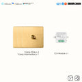 Avoir Tuya Smart Life Home Control Mini Wifi Module Wireless Gold Light Switches 1-4 Gang 2 Way Alexa Rocker Toggle Switch 220V