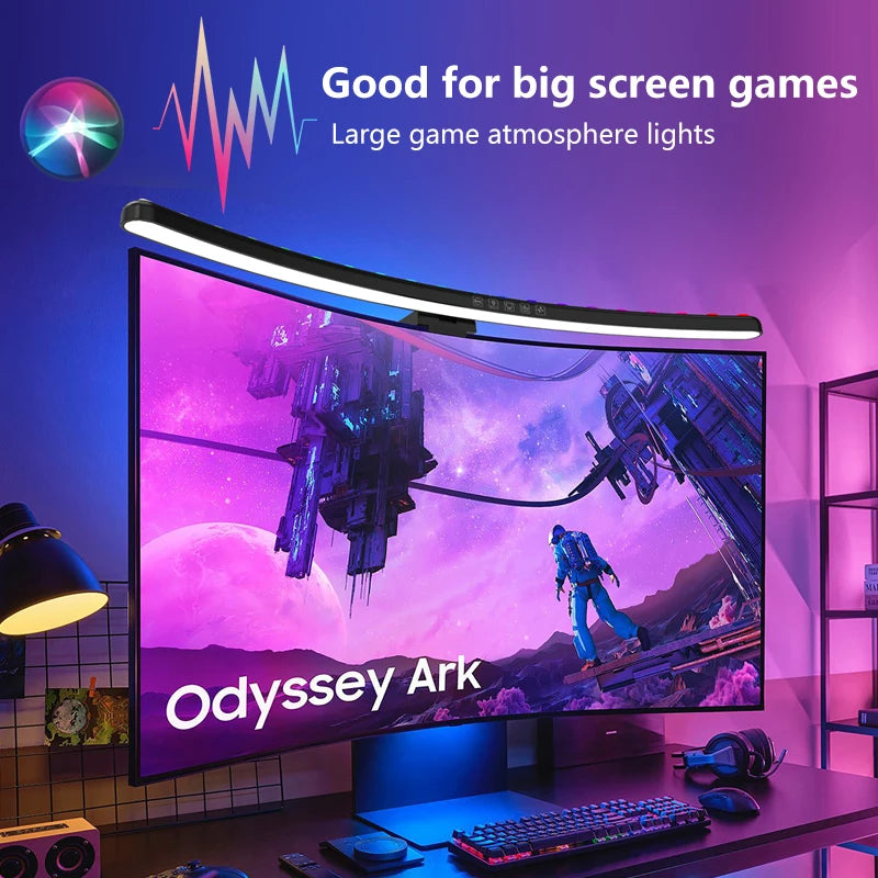 Smart RGB Monitor Light Bar Led Lights Wifi Dimmable Setup Gaming Room Decor Lightbar PC Screen Hanging Remote Control Desk Lamp