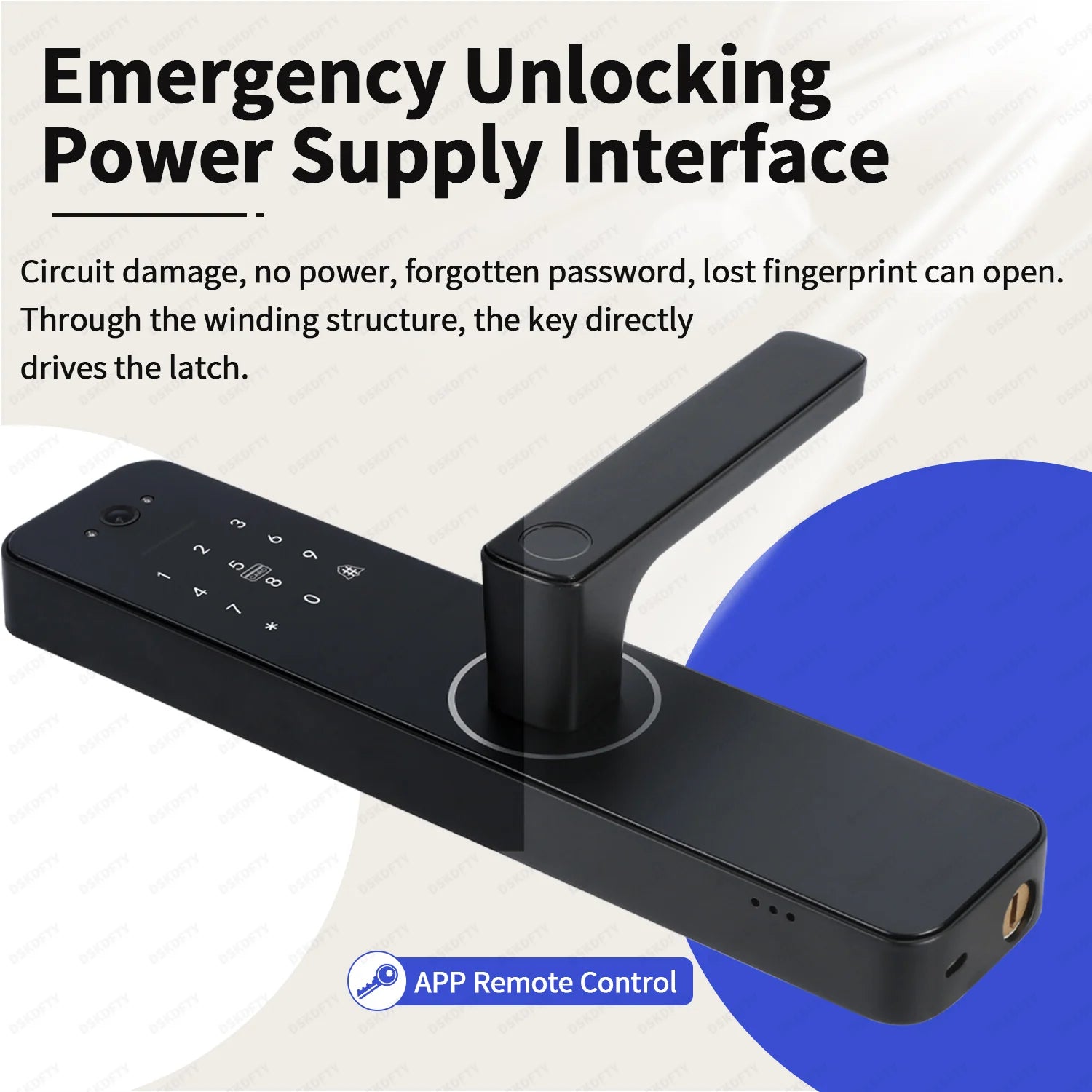 DSKDFTY Tuya wifi Smart Door Lock Digital Electronic Lock Remote APP Fingerprint Password RFID Unlock For Home house