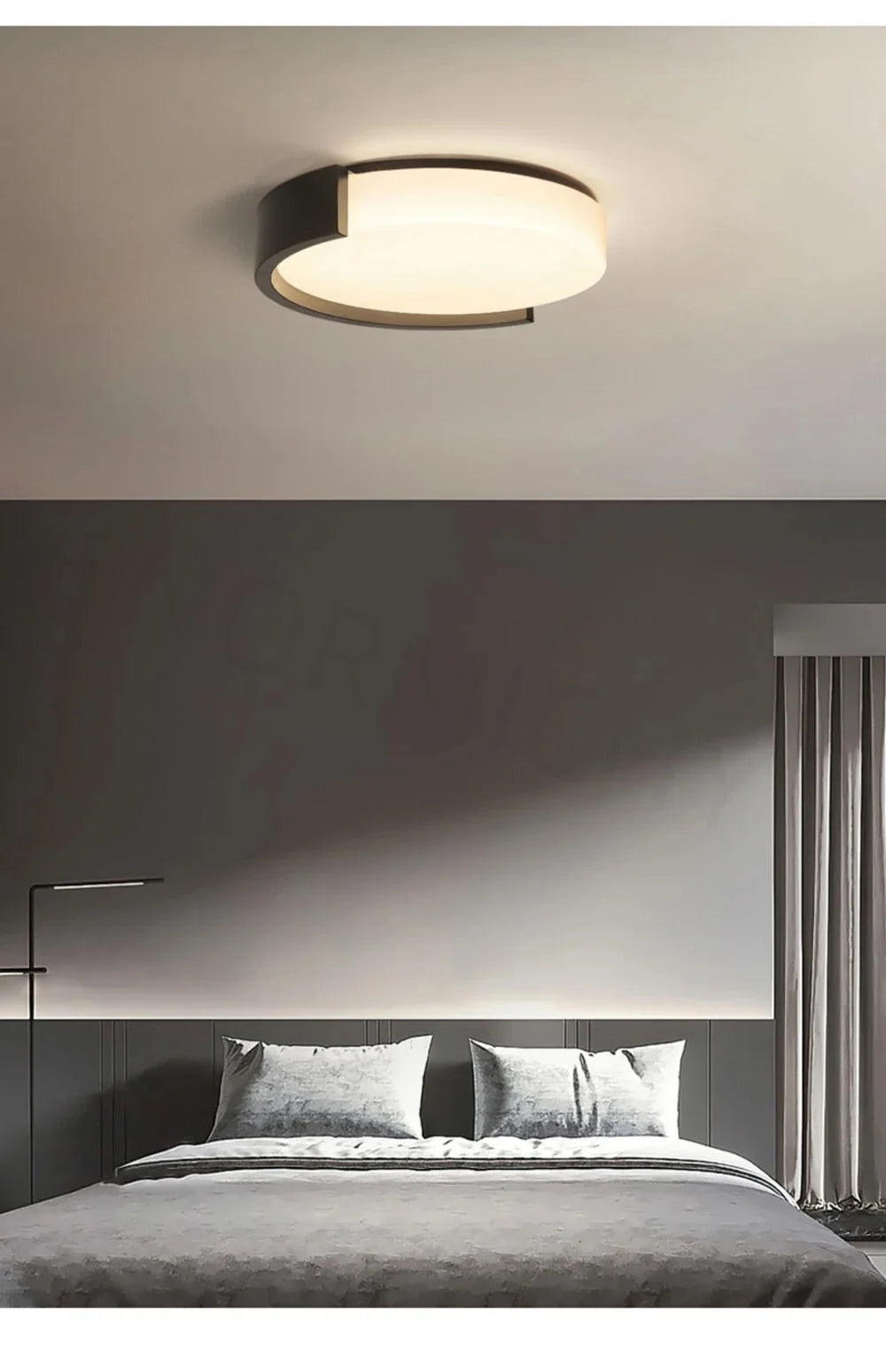Modern Led Minimalist Nordic Black And White Room Main Light Living Room Circular Ceiling Light New Home Appliance Light Fixture