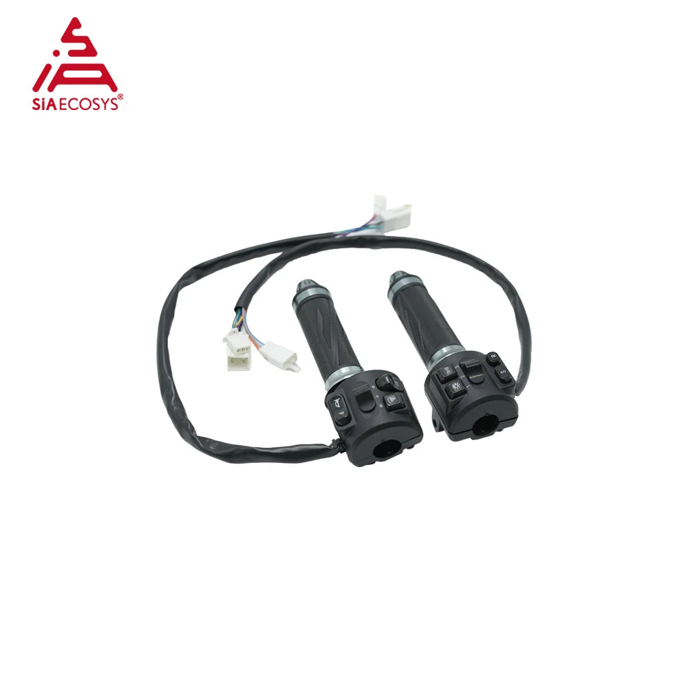 SiAECOSYS Z6 Electric Scooter Throttle Combination Switch with Parking Brake Function Waterproof Handlebar Grip for E-Scooter