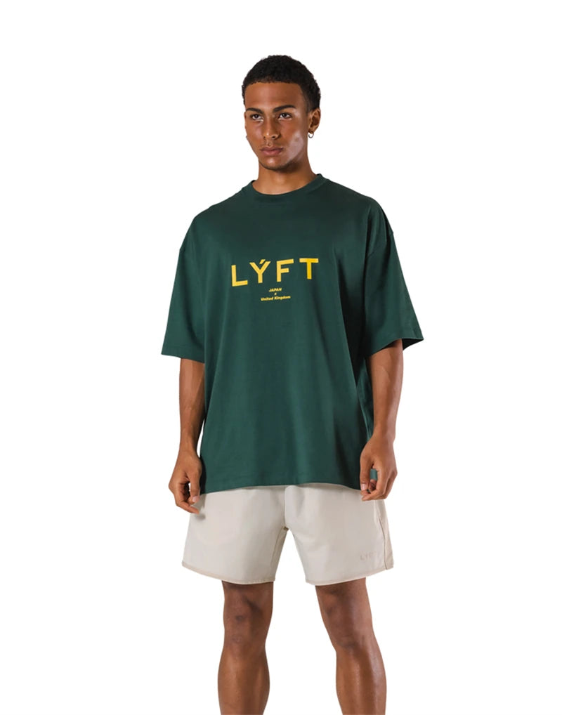 Green GYM Hip Hop Streetwear Men T-shirts Print T Shirt For Men Summer 100% Cotton Tees O-Neck Short Sleeve Tops