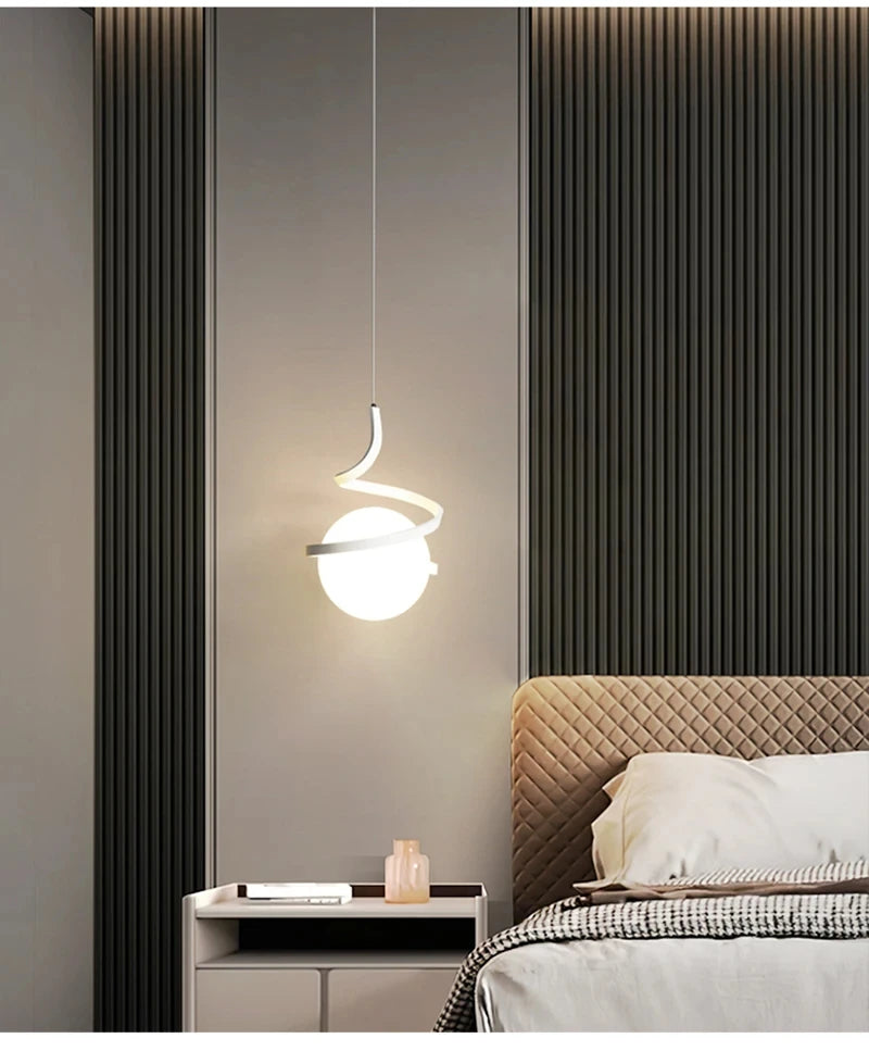 Modern LED Pendant Lights Indoor Lighting Glass Hanging Lamp For Home Dining Tables Bedside Kitchen Living Room Decoration Light