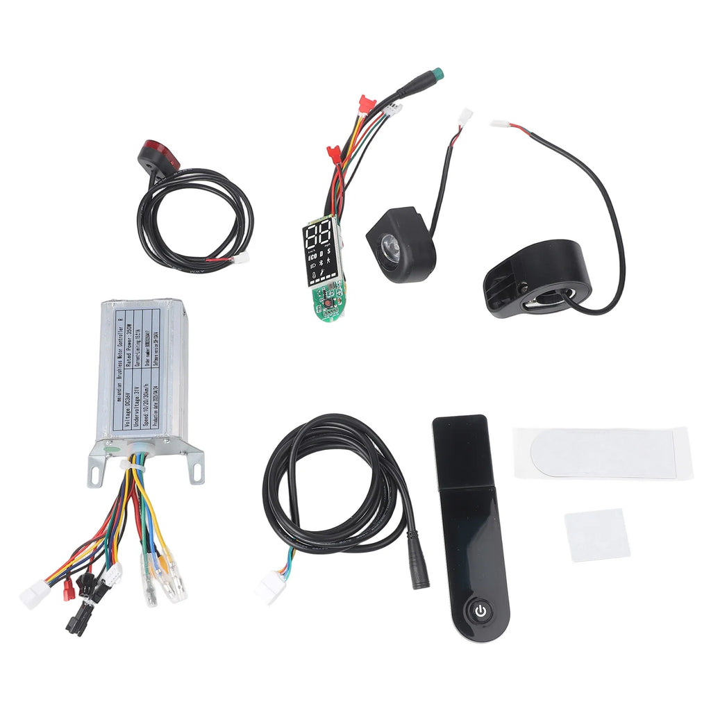 Electric Scooter Motor Controller Kit 36V 350W Accelerator Headlights Taillights Handbrake For E-Scooter Kickscooter Accessories