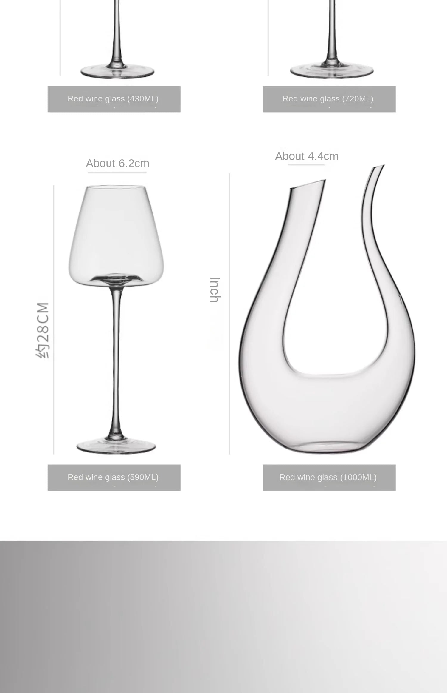 720ml Large European Wine Glasses Burgundy Clear Red Wine Glasses High Value Crystal Glass Grape Champagne Glasses High Capacity