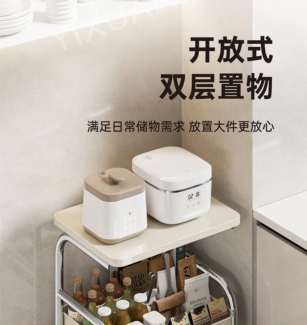Kitchen Islands And Carts Trolley Rack Mobile Multi Functional Household Multi Layer Storage Organizer Cart Rack Shelf Furniture