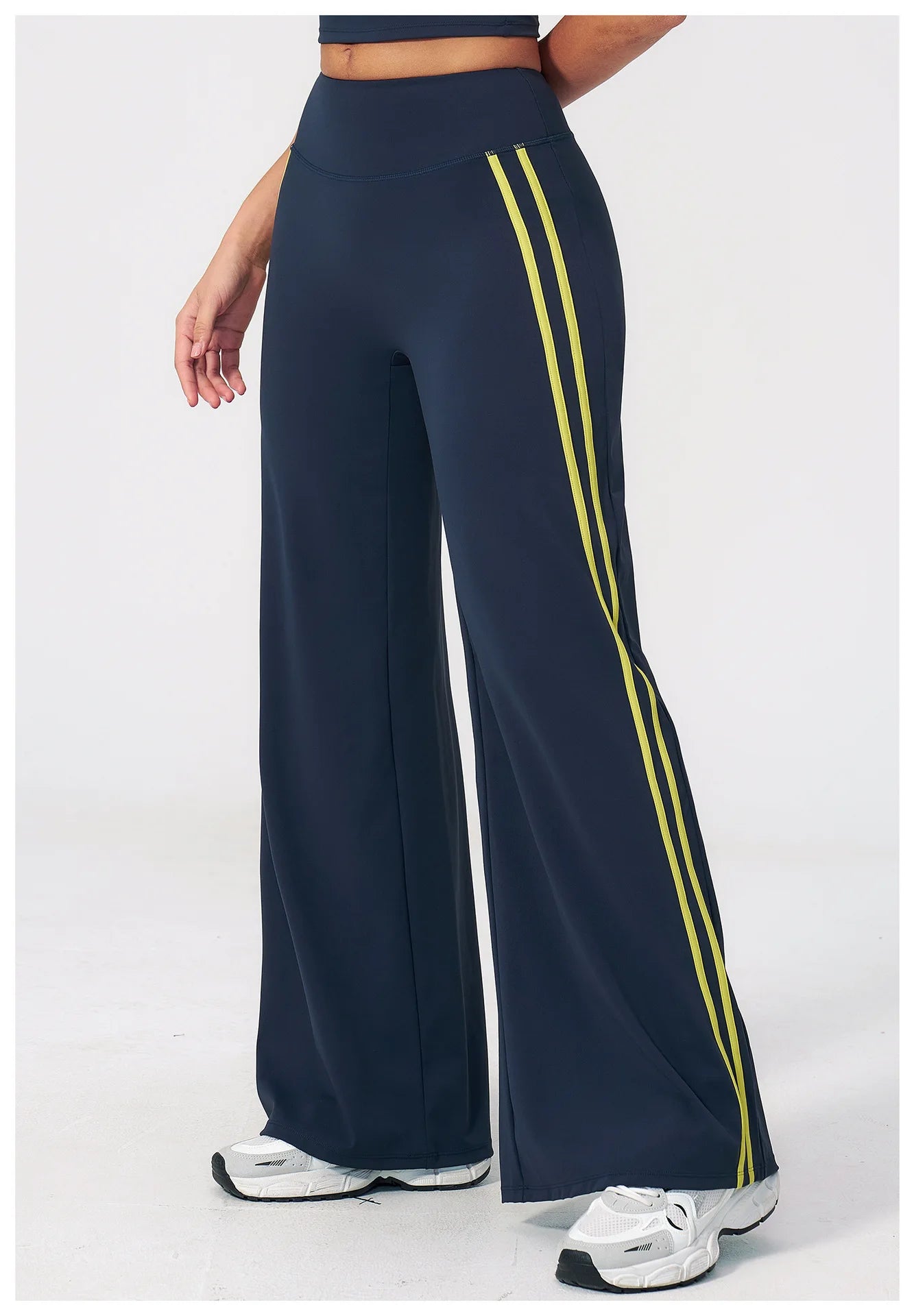 Yoga Pants High Waist Wide Leg Trousers Women Tummy Control Flared Pants Straight Workout Trousers Casual Fitness Bell-bottoms