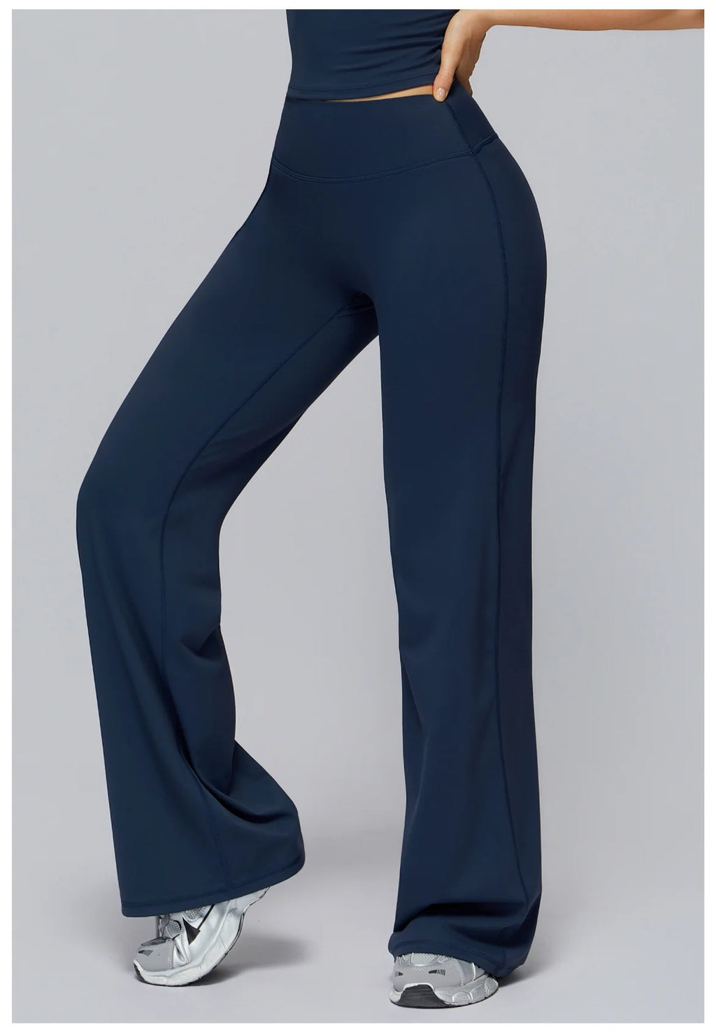 Women's Sports Yoga Pants High Waisted Straight Flared Trousers Running Fitness Sport Trousers Female Gym Casual Sports Pants
