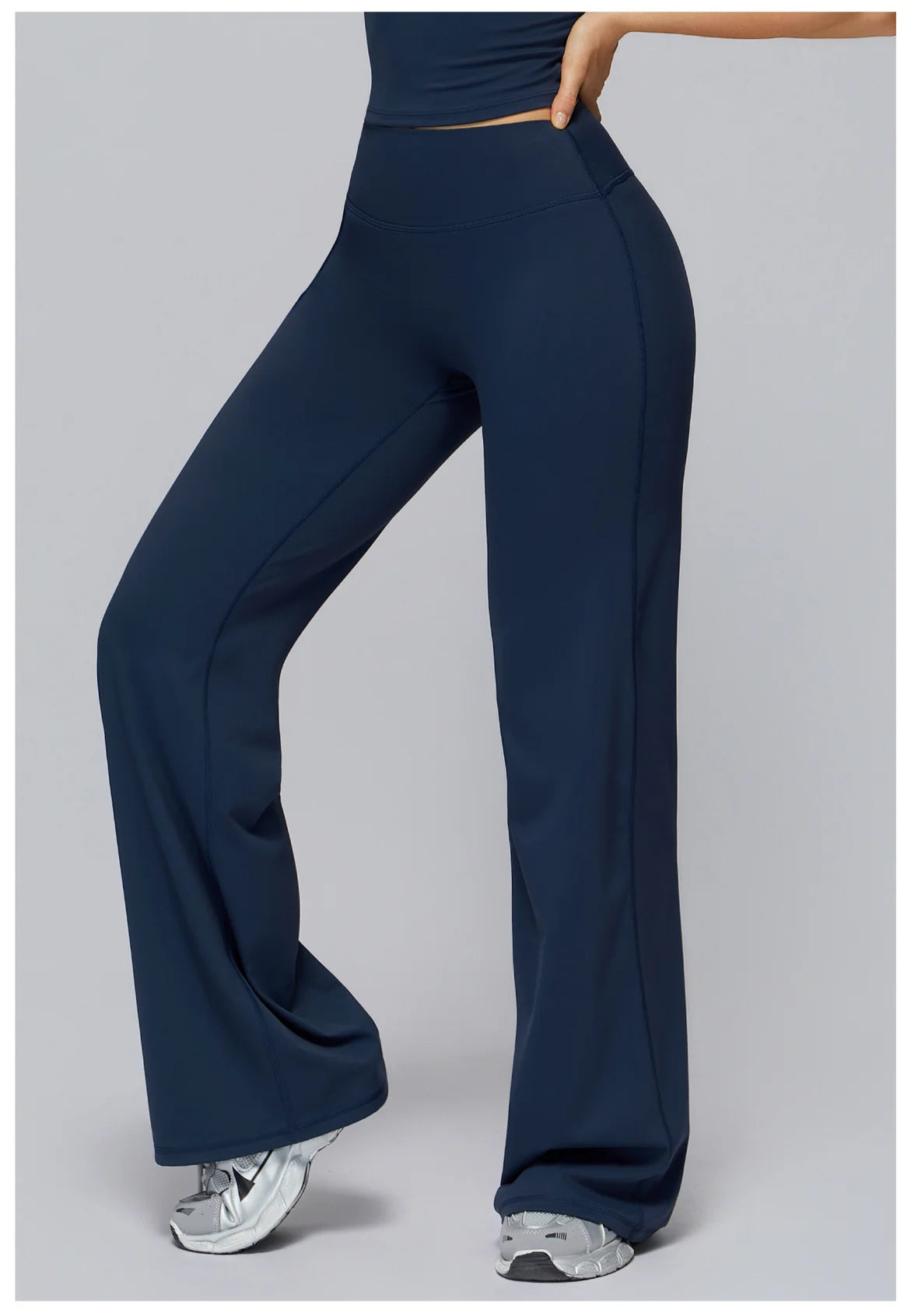 Women's Sports Yoga Pants High Waisted Straight Flared Trousers Running Fitness Sport Trousers Female Gym Casual Sports Pants