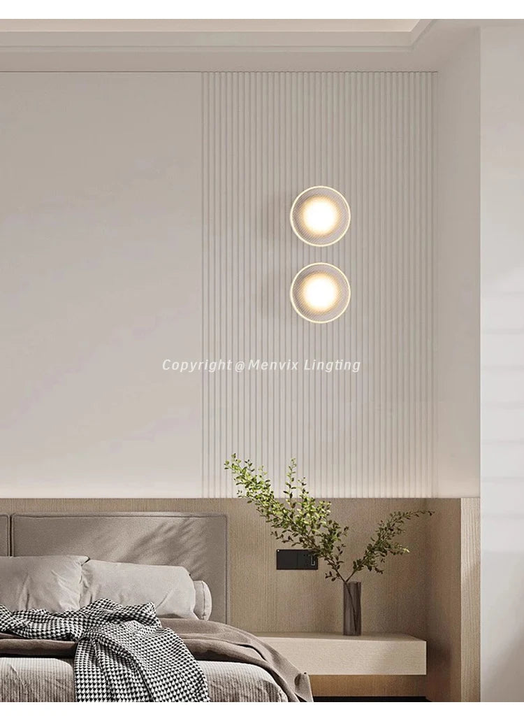 Postmodern Light Luxury Wall Lamp Nordic Minimalist Bedroom Living Room Creative Hallway Foyer Bedside Homestay Ceiling Light