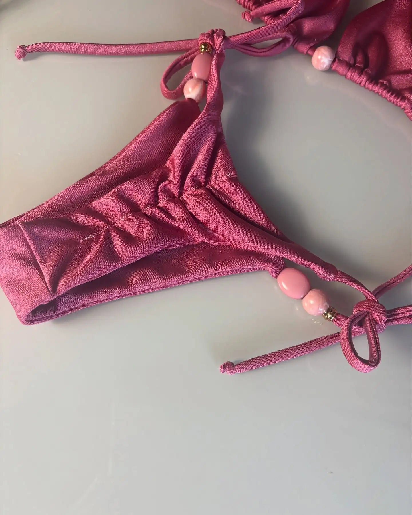 Sexy Bikini Swimwear Women Swimsuit Halter Bead Bikini Set Bathing Suit Two Piece Bikini Summer Beachwear