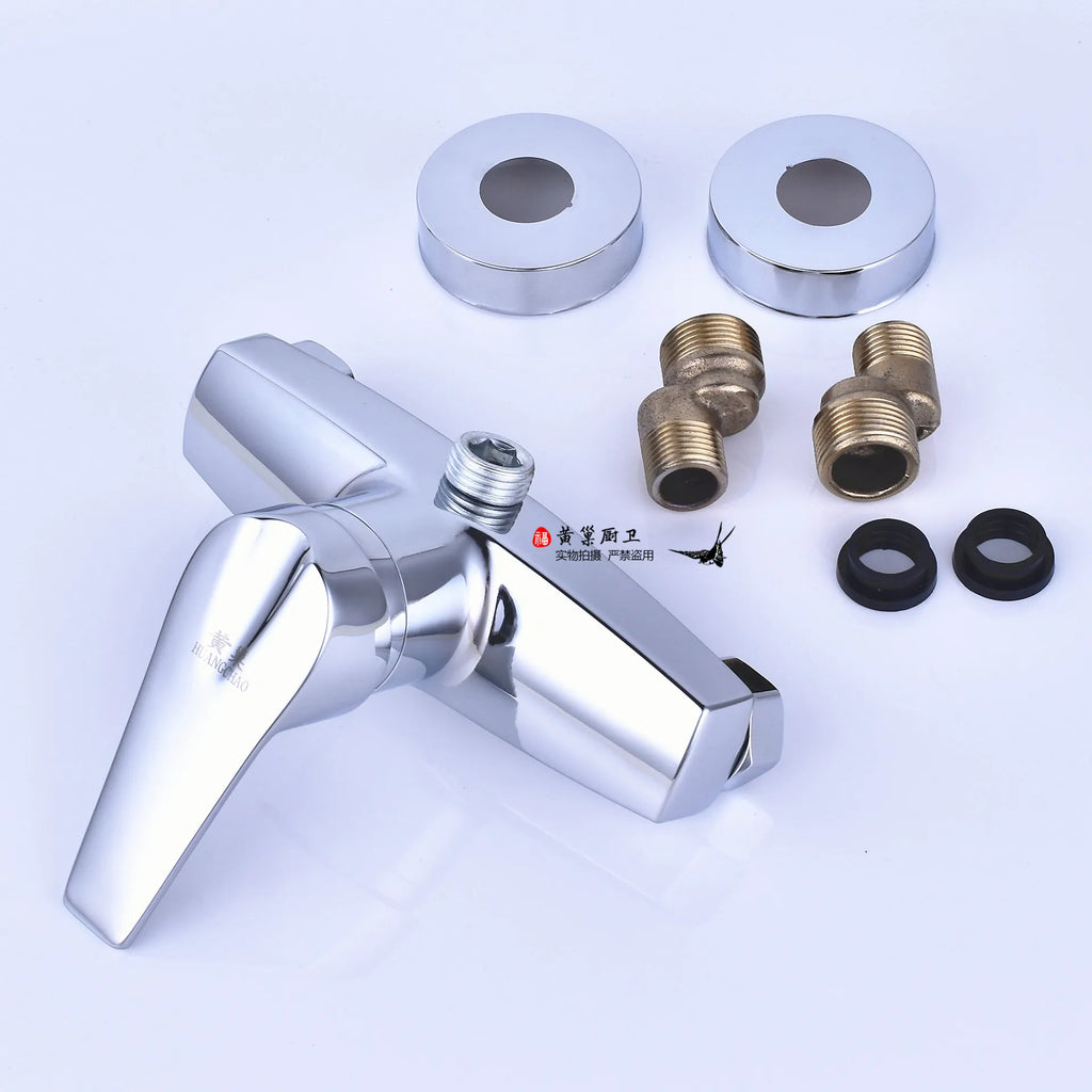 Brass Shower Faucet Mixer Valve Set with Shower Head and Hidden Switch for Bathroom Hot and Cold Water Tap  Bath