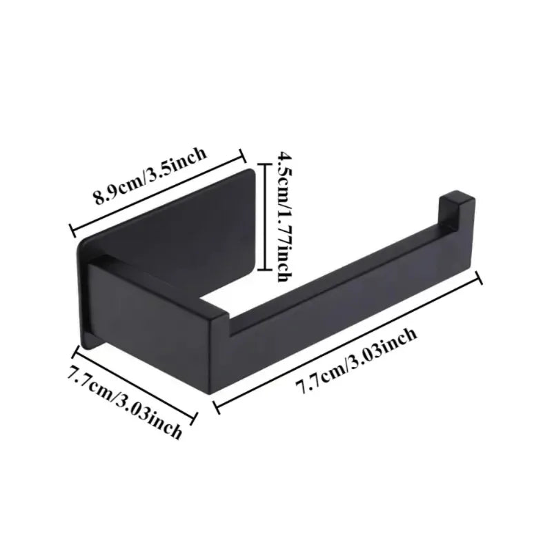 Self Adhesive Toilet Paper Holder Stainless Steel No Drill Wall Mount for Bathroom Kitchen RV Rustproof Space Saving Tools